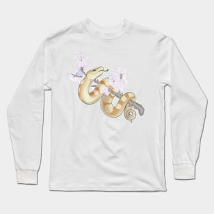 White Sakura Ball Python: Banana Long Sleeve T-Shirt